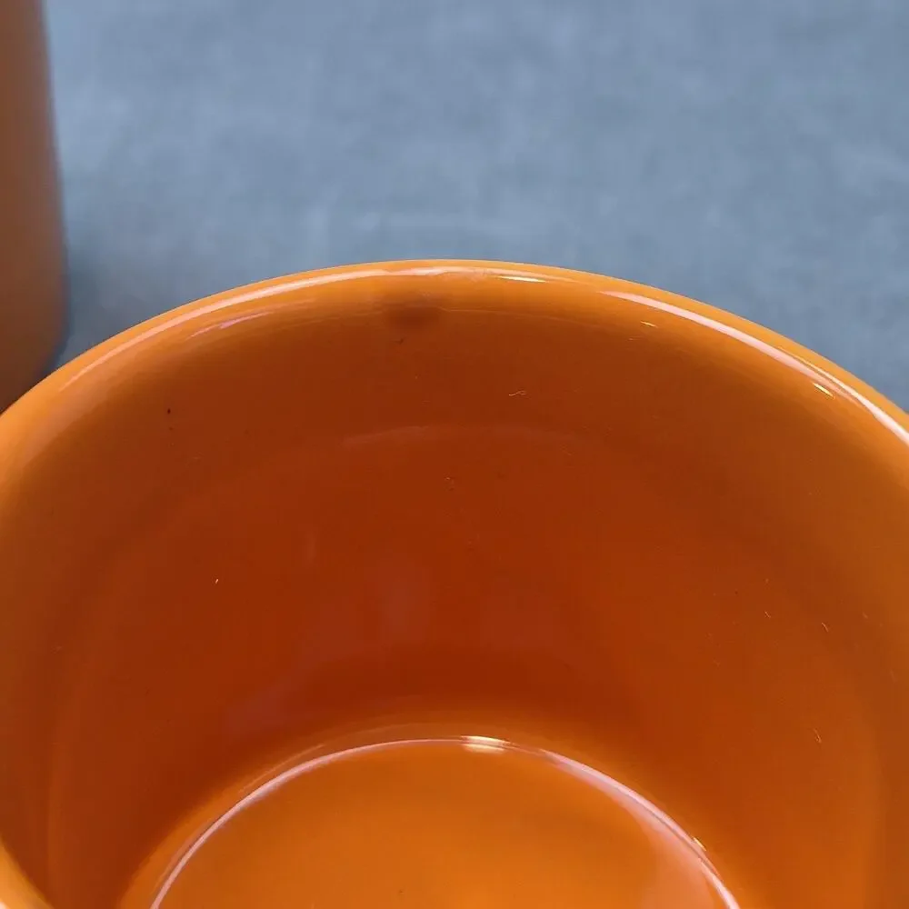 Mason Craft & and More 3 Piece Orange Nesting Bowls Ramekins Ceramic 8-10-16 oz.
